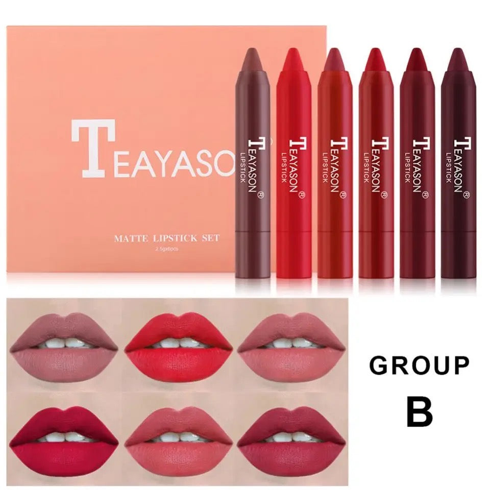 Teayason lipstick crayons pack of 6 color
