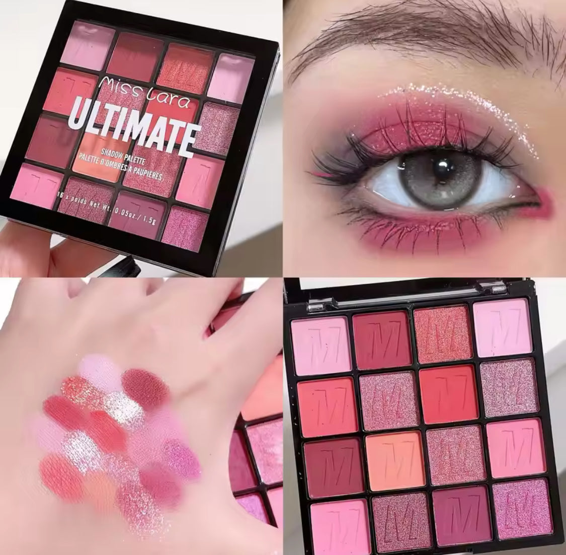Miss lara ultimate 16 color eyeshadows pallete pack of 3