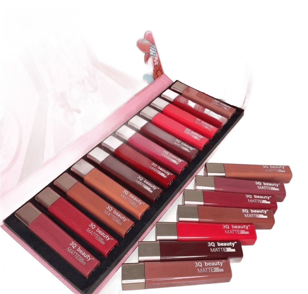 3Q Matte Beauty lip gloss pack of 12