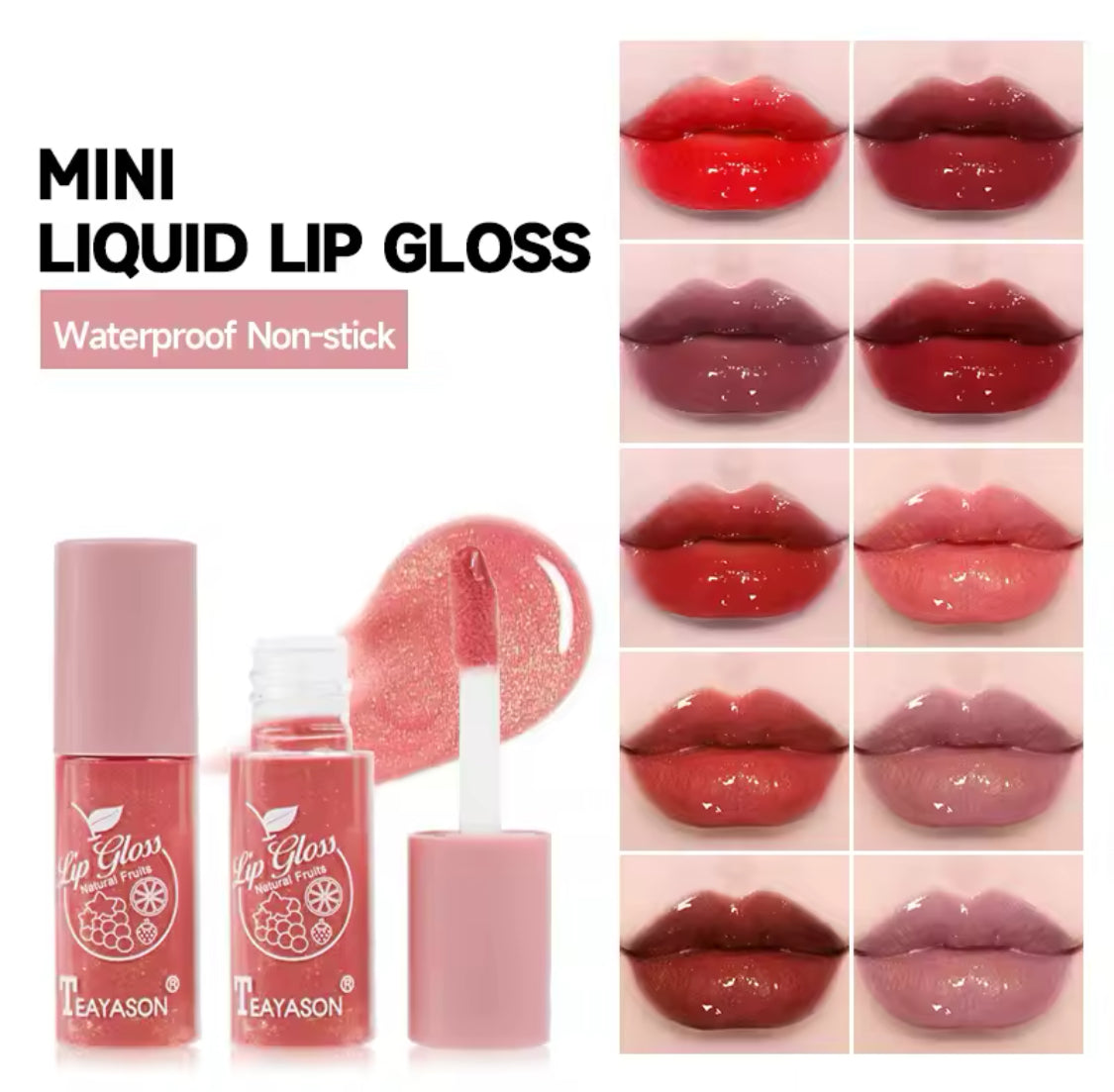 Teayason 10 color glossy lip set
