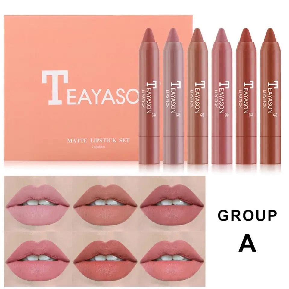 Teayason lipstick crayons pack of 6 color