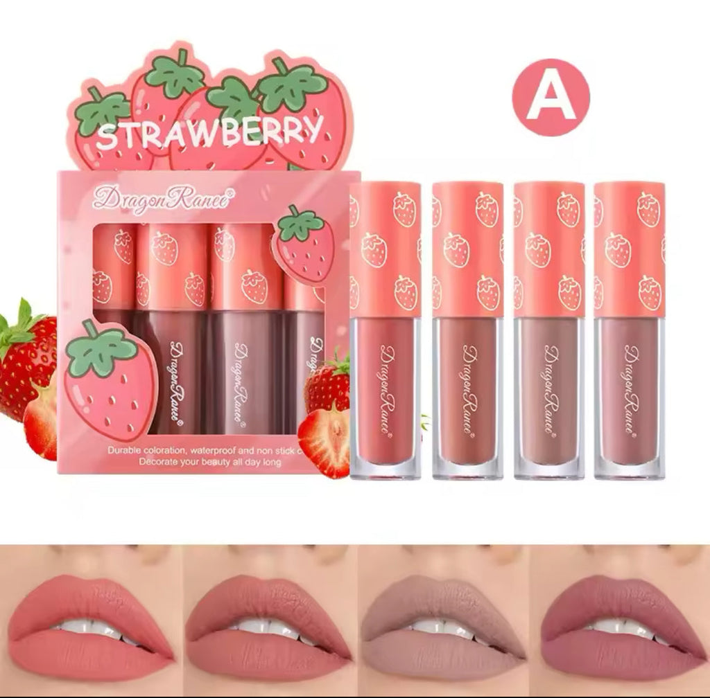 Dragon Ranee
4 color Liquid lipstick lipgloss matte set