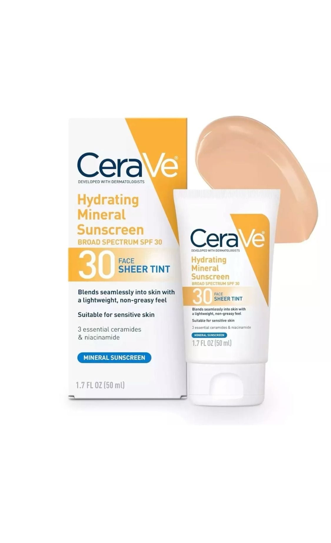CeraVe Hydrating Mineral Sunscreen SPF 30
