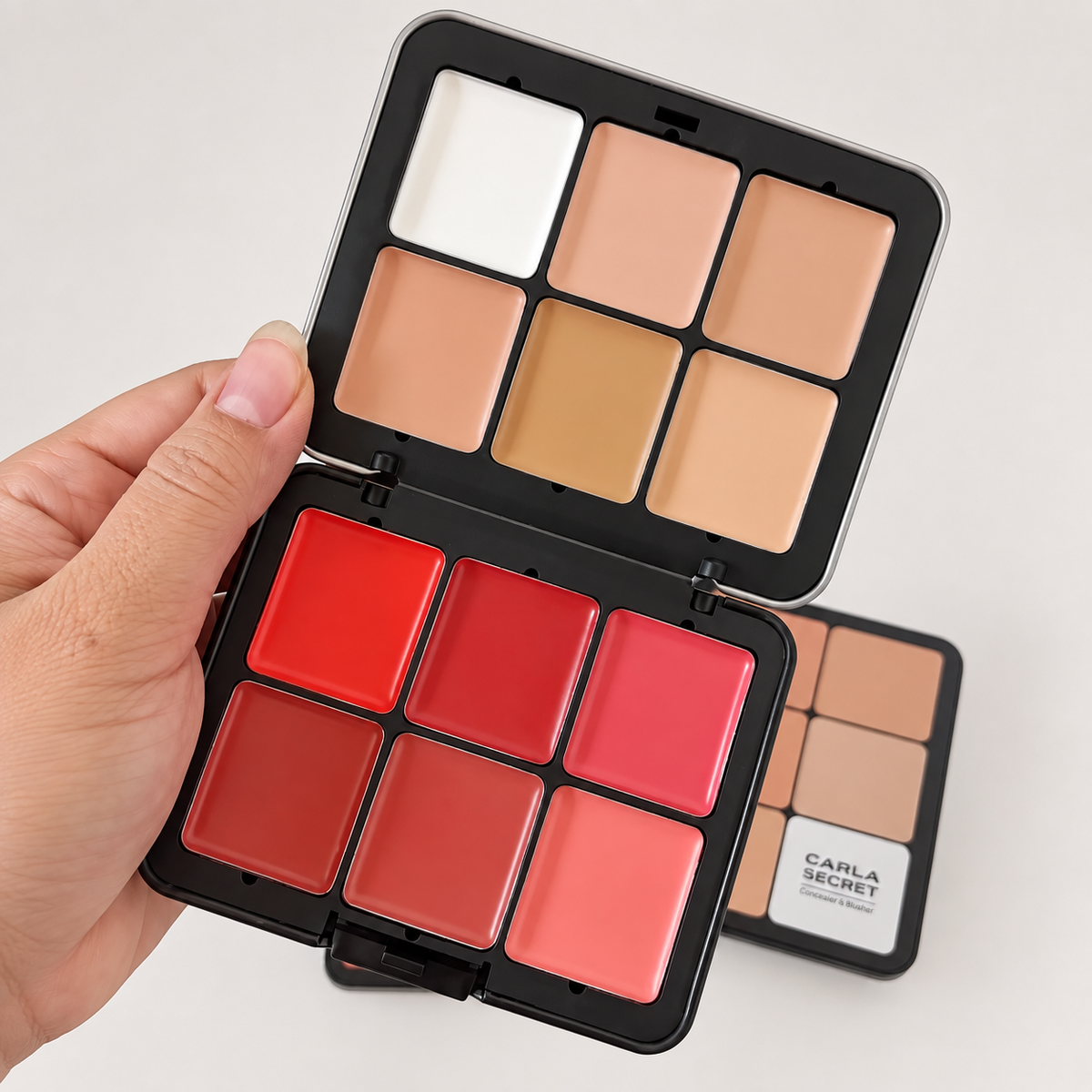 Carla secret 4 in 1 concealer contour , blusher & lipstick pallete limited edition