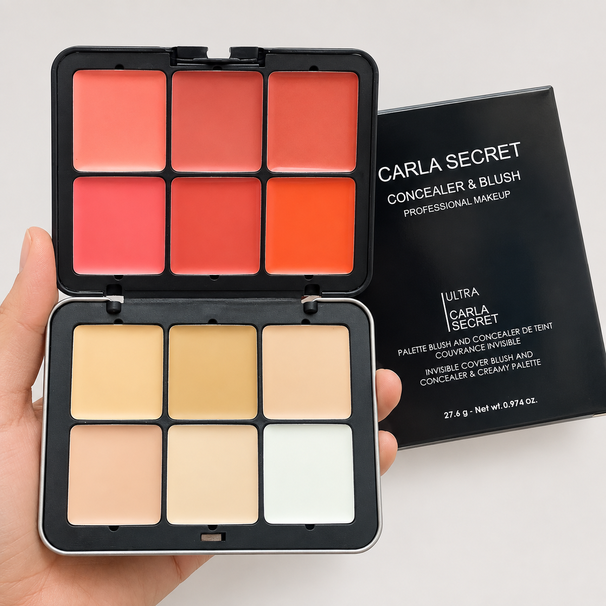 Carla secret 4 in 1 concealer contour , blusher & lipstick pallete limited edition