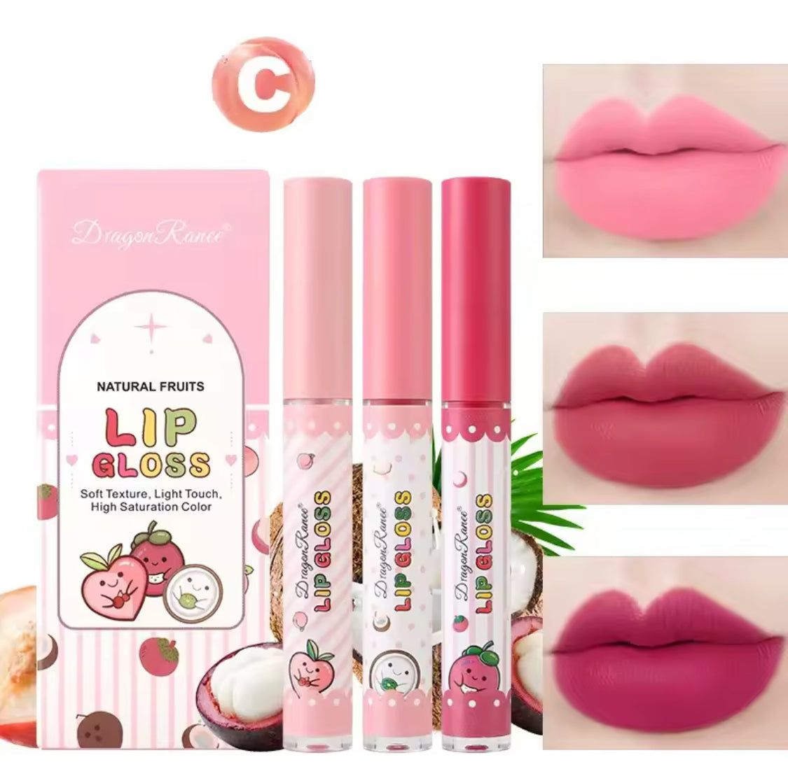 Dragon Ranee Fruit Matte lipgloss set