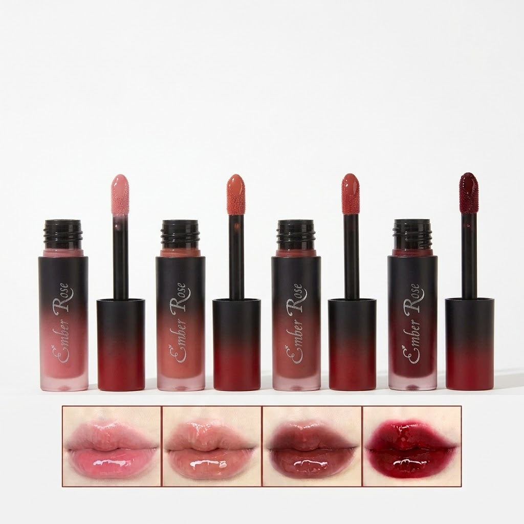 SHEGLAM Ember Rose Nourishing Lip Gloss Set of 4