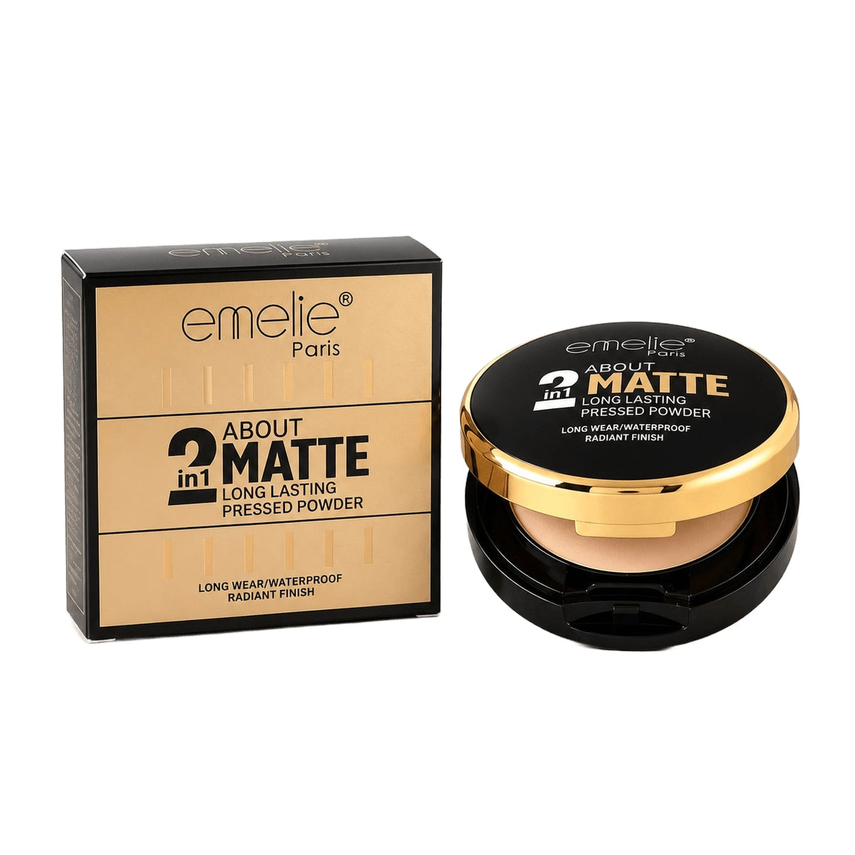 Emelie Beauty 2 in 1 Matte compact powder limited variant