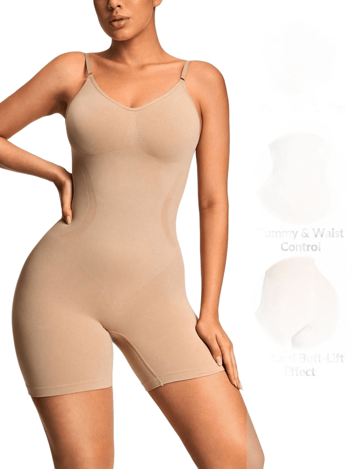 Full Body Snatched Open Crotch Body Shaper