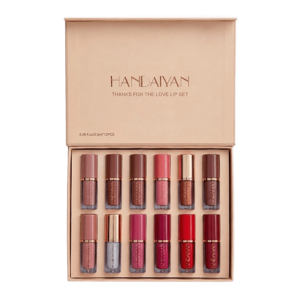 Handaiyan lipgloss pack of 12 colors