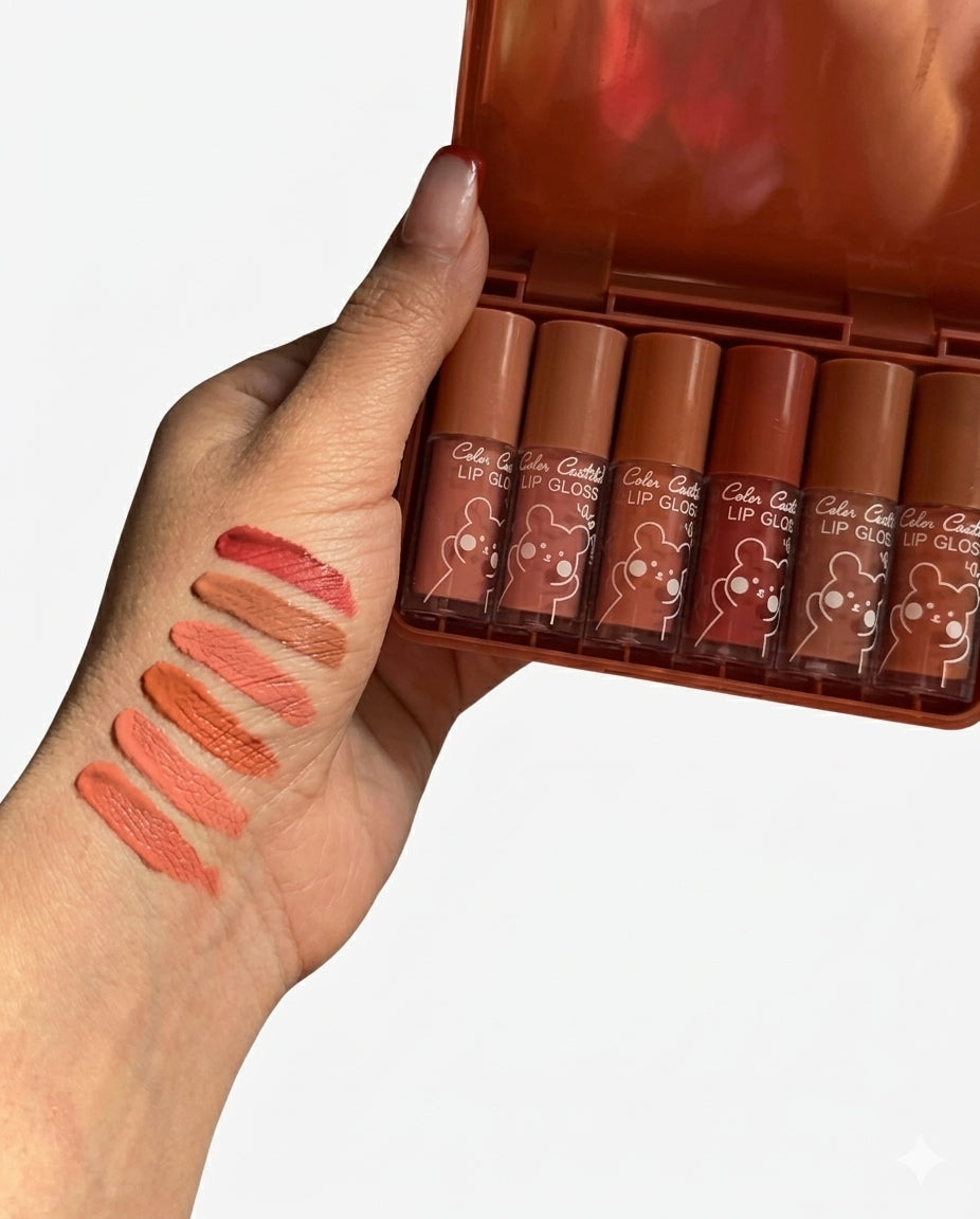 Color castle matte nude lip gloss pack of 6 shades