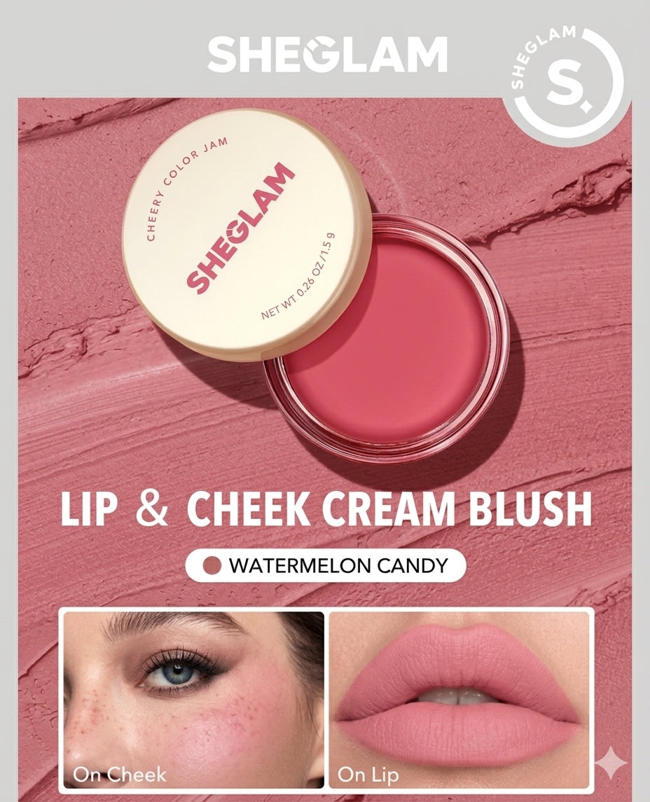 Sheglam
Lip & cheek cream blush