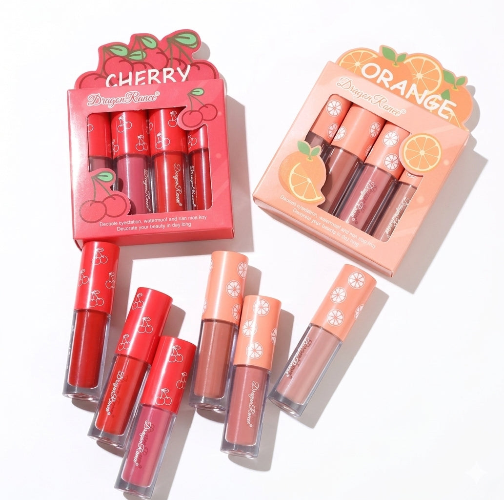 Dragon Ranee
4 color Liquid lipstick lipgloss matte set