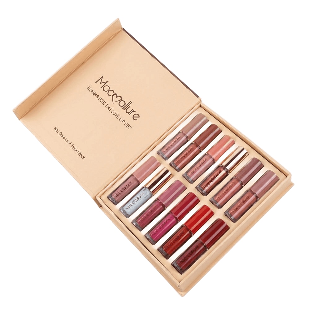 Mocallure matte lipgloss pack of 12 colors