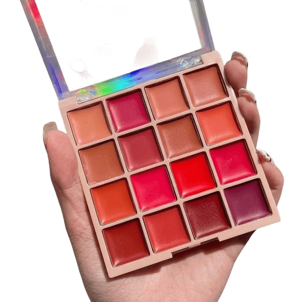 Queen lipstick & blush 16 shades palette