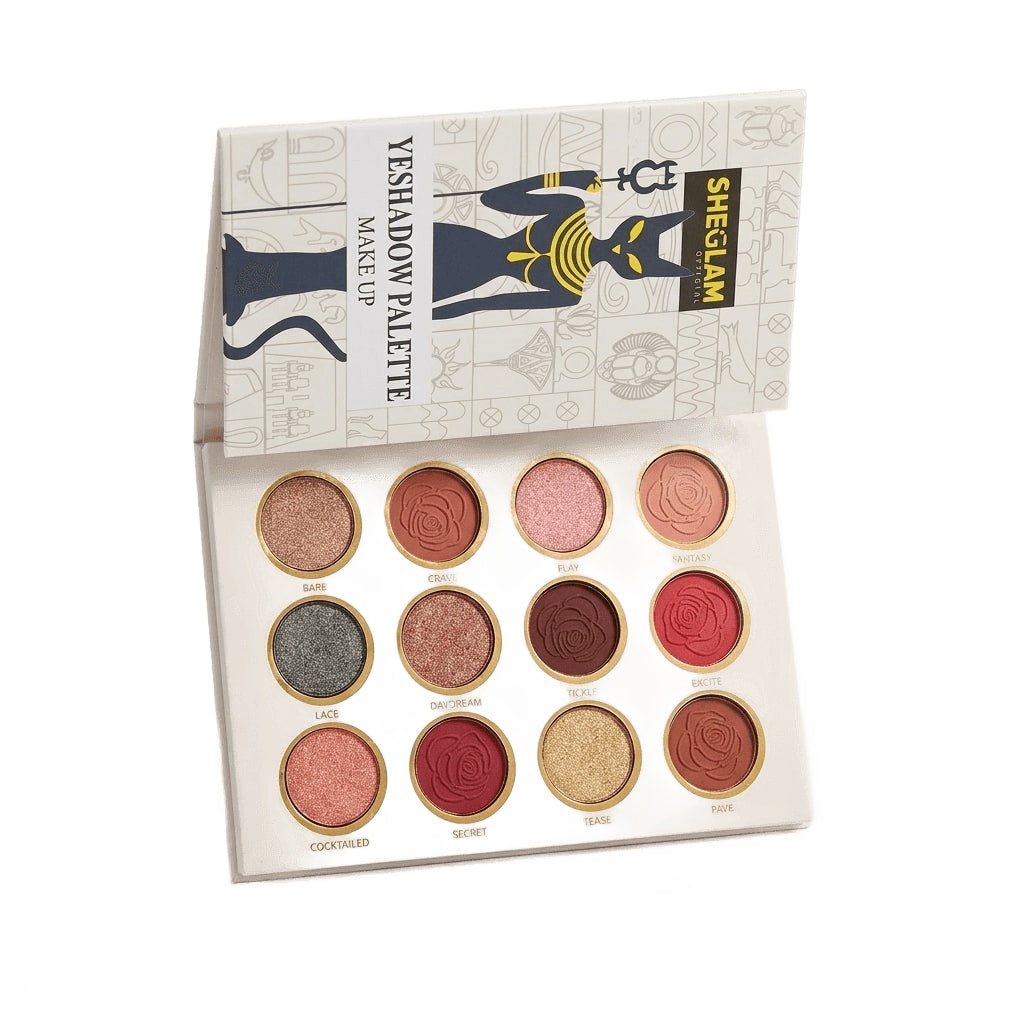 SHEGLAM Ancient Egyptian Cat-Themed 12-Color Eyeshadow Palette